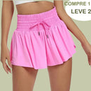 (Compre 1 e Leve 2)  Shorts BellaFit™ com Saia, Cós Alto Elástico e Bolso Funcional