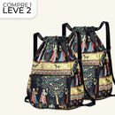 (COMPRE 1 E LEVE 2) Bolsa Feminina Dobrável Caminho das Índias™ / Elegância Prática e Impermeável para Seu Dia a Dia!