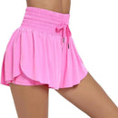 (Compre 1 e Leve 2)  Shorts BellaFit™ com Saia, Cós Alto Elástico e Bolso Funcional