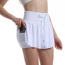 (Compre 1 e Leve 2)  Shorts BellaFit™ com Saia, Cós Alto Elástico e Bolso Funcional
