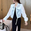 (Promoção Compre 1 Leve 2)Camisa Chiara™ Estilo Sobretudo em Chiffon com Design Floral / Máxima Leveza, Proteção Solar e Estilo para Montar Seus Looks!