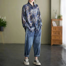 (Compre 1 e Leve 2) Camisa Feminina Boho Éden™ em Algodão Floral / Leveza e Charme em Estampa Exclusiva!