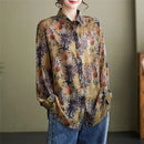 (Compre 1 e Leve 2) Camisa Feminina Boho Éden™ em Algodão Floral / Leveza e Charme em Estampa Exclusiva!