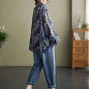 (Compre 1 e Leve 2) Camisa Feminina Boho Éden™ em Algodão Floral / Leveza e Charme em Estampa Exclusiva!