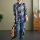 (Compre 1 e Leve 2) Camisa Feminina Boho Éden™ em Algodão Floral / Leveza e Charme em Estampa Exclusiva!