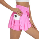 (Compre 1 e Leve 2)  Shorts BellaFit™ com Saia, Cós Alto Elástico e Bolso Funcional