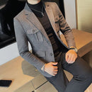 Blazer Lauritz™ com Lapela Clássica e Tecida Fio a Fio com Precisão Artesanal / O Luxo Silencioso da Alfaiataria Italiana!