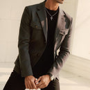 Blazer Lauritz™ com Lapela Clássica e Tecida Fio a Fio com Precisão Artesanal / O Luxo Silencioso da Alfaiataria Italiana!
